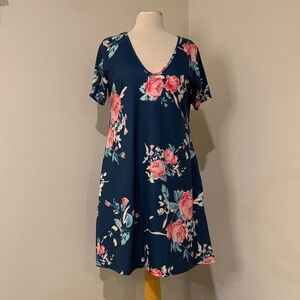 Floral V-Neck Cover Up